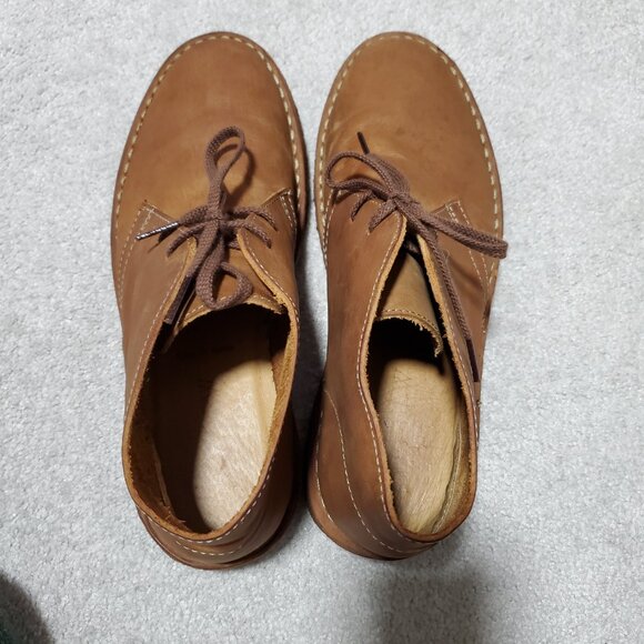 J. CREW 1990 MacAlister Chukka Desert Boots Smooth Leather Brown Unisex M7.5 W9 - Picture 8 of 10